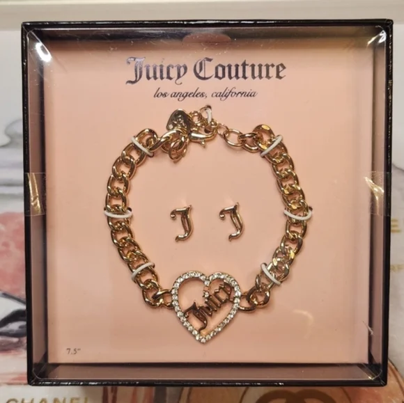 9+ Bundle: Juicy Set DKNY pajamas  2 Hello Kitty Kisslocks Bracelets - Picture 2 of 11